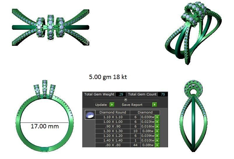 144 women ring 3dm stl bulk collection  3D print model_16