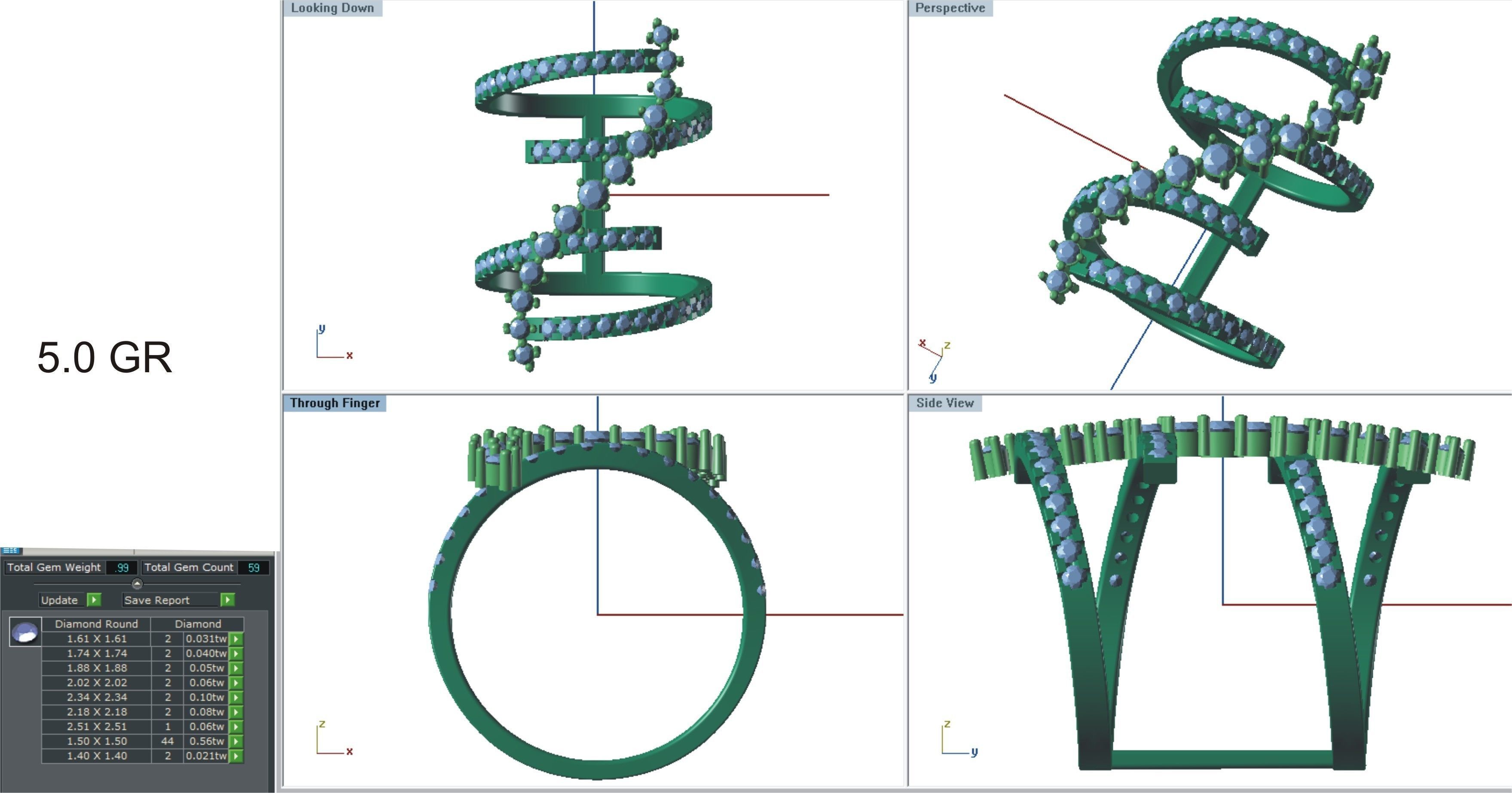 144 women ring 3dm stl bulk collection  3D print model_89