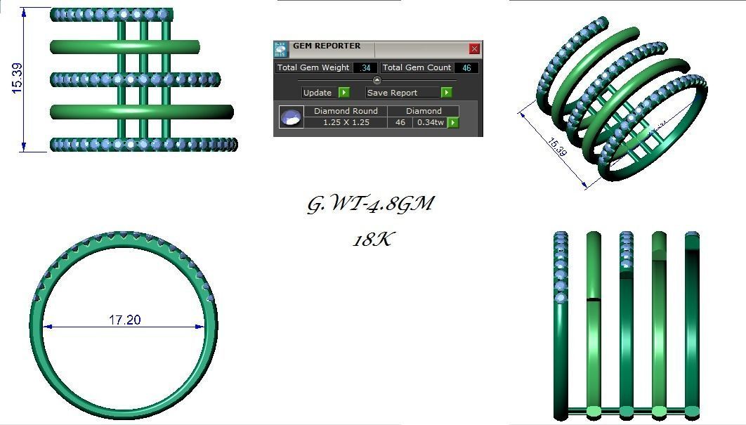 144 women ring 3dm stl bulk collection  3D print model_17
