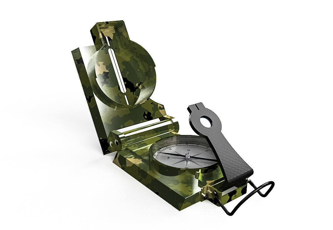 Lensatic Compass 3D model