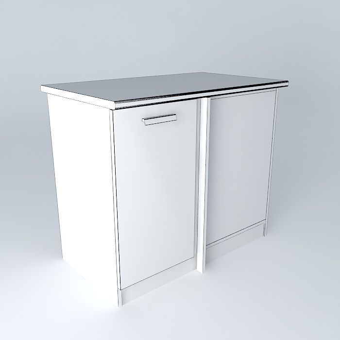 Cabinets bar with gold legs Free 3D model_3
