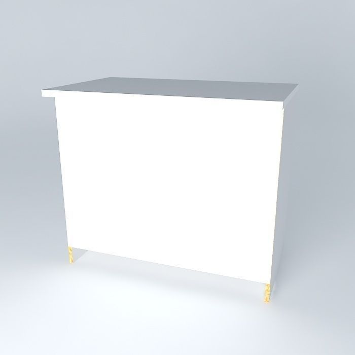 Cabinets bar with gold legs Free 3D model_1