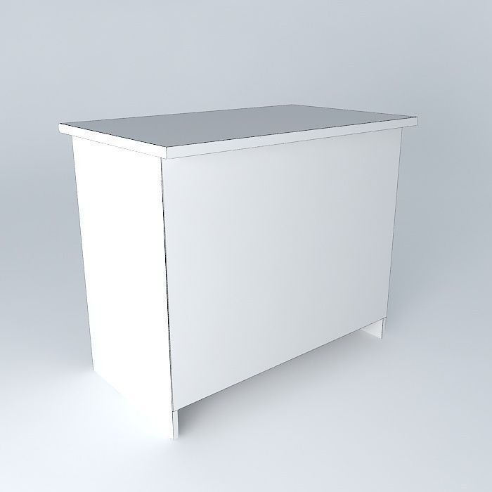 Cabinets bar with gold legs Free 3D model_4