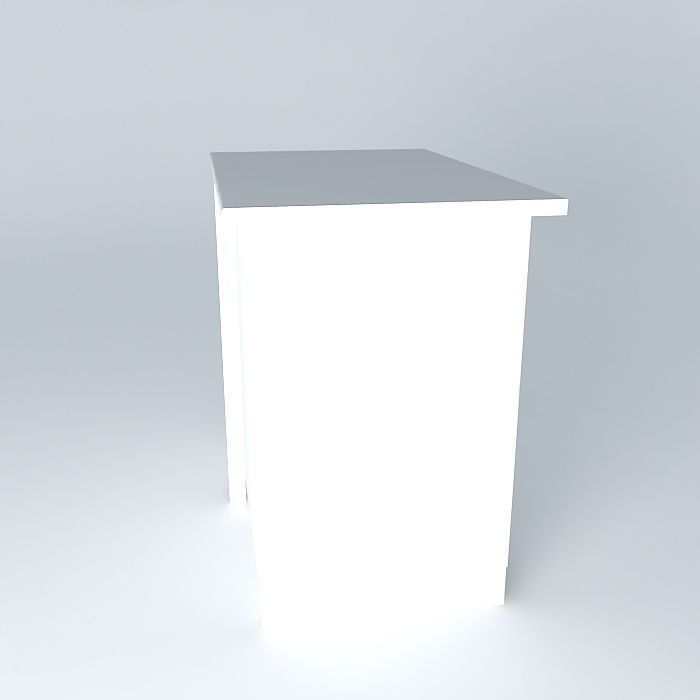 Cabinets bar with gold legs Free 3D model_2