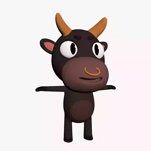 Cartoon Bull Character