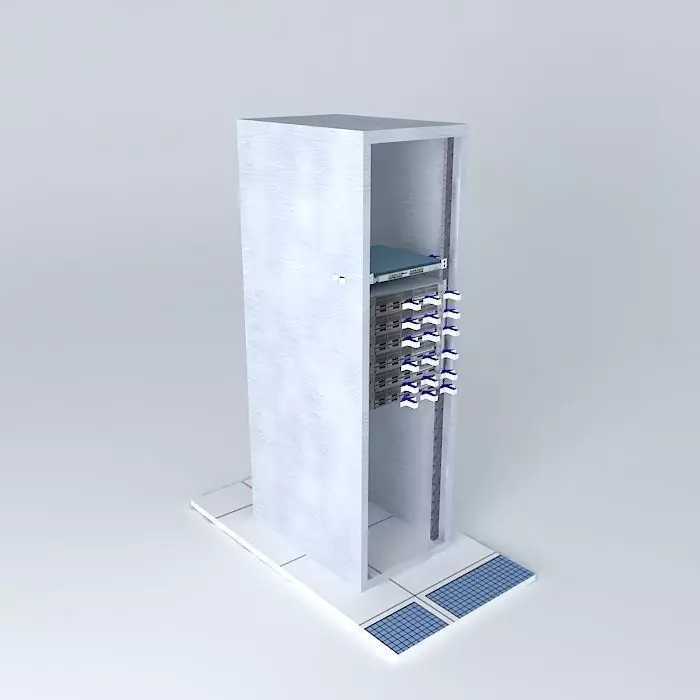 Data Center Cabinet Air Flow 3D model