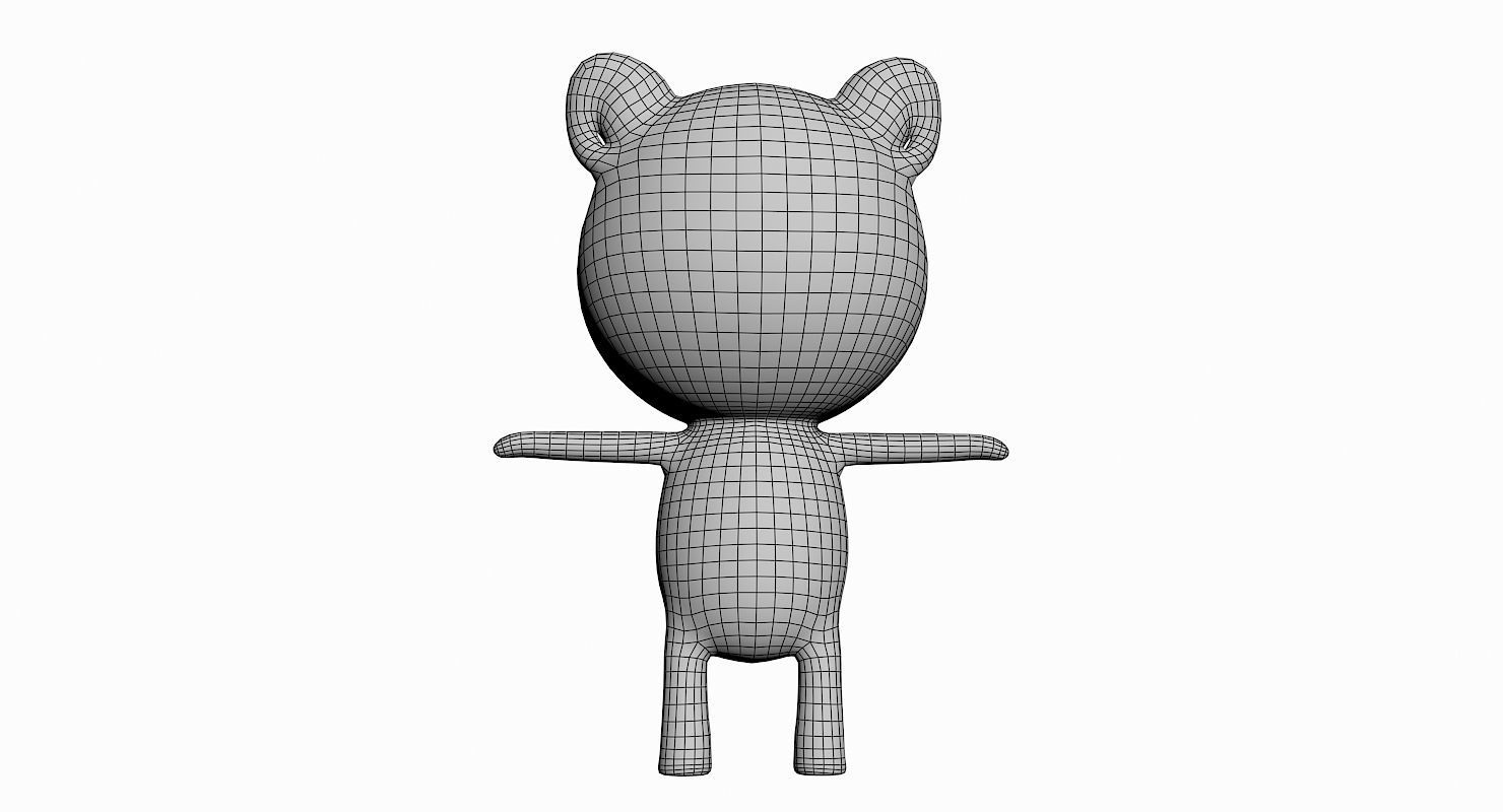 Cartoon Cat Character Low-poly 3D model_8