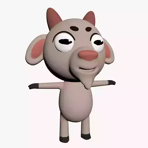 Cartoon Goat Character