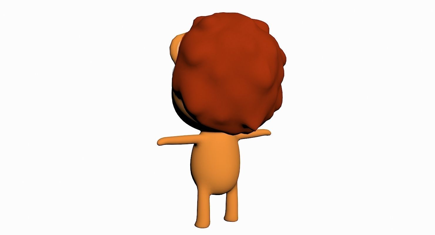Cartoon Lion Character Low-poly 3D model_3