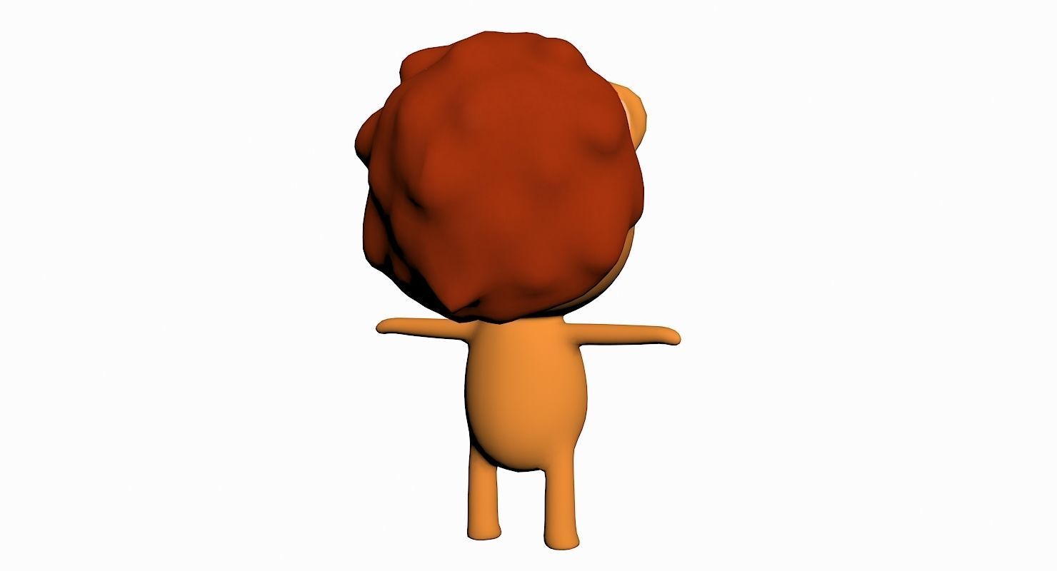 Cartoon Lion Character Low-poly 3D model_4
