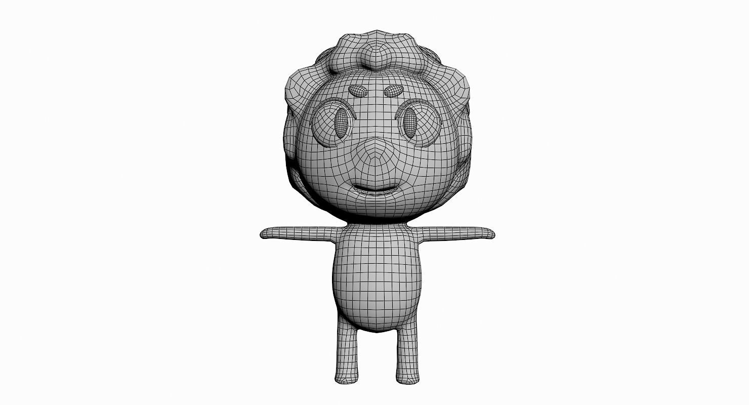 Cartoon Lion Character Low-poly 3D model_7