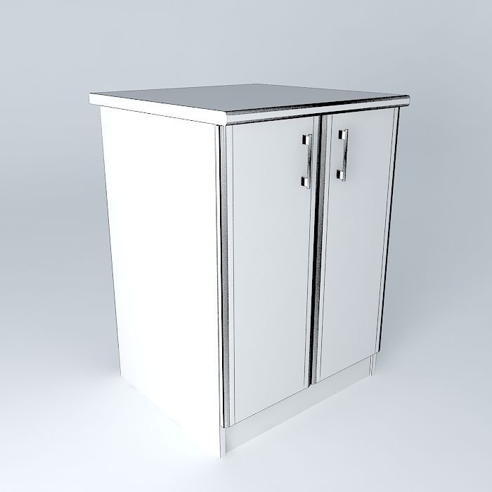 Cabinets cabinet with gold legs Free 3D model_3