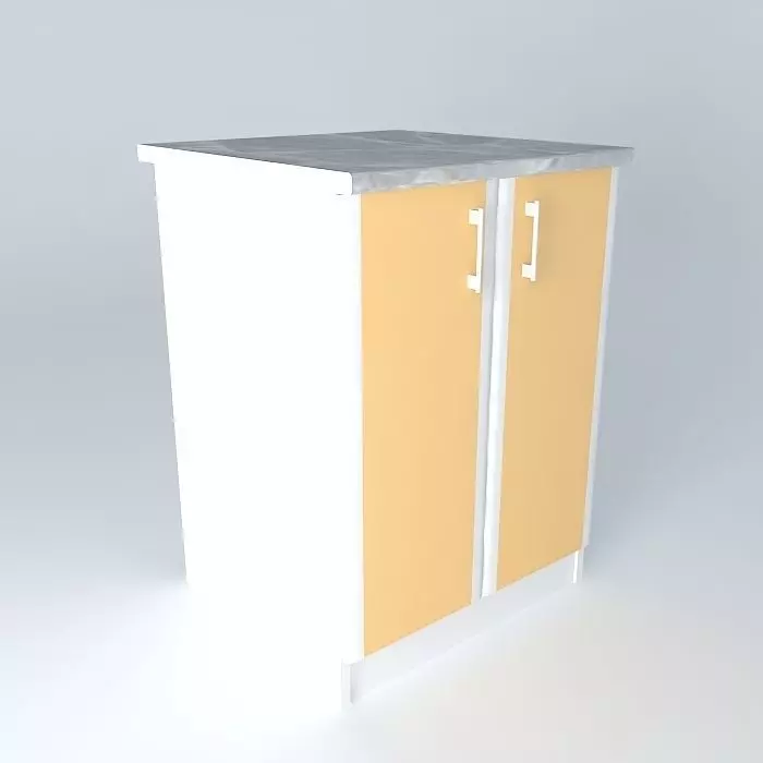 Cabinets cabinet with gold legs Free 3D model_0
