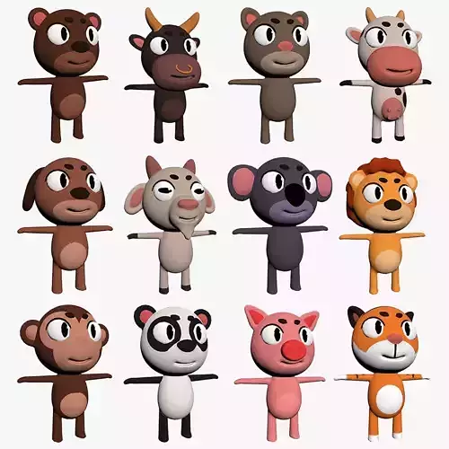 Cartoon Animal Character Pack