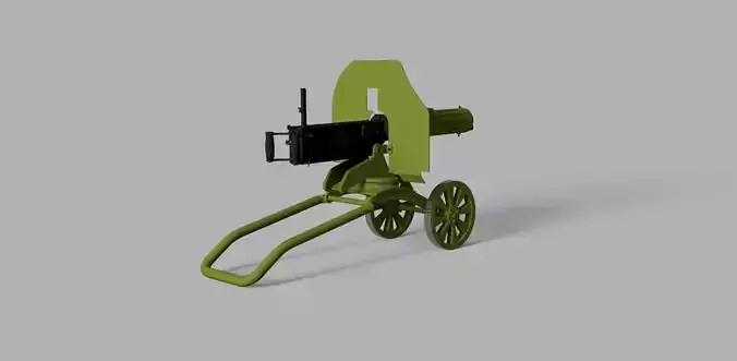 Maxim M1910 machine gun scale model 3D print model