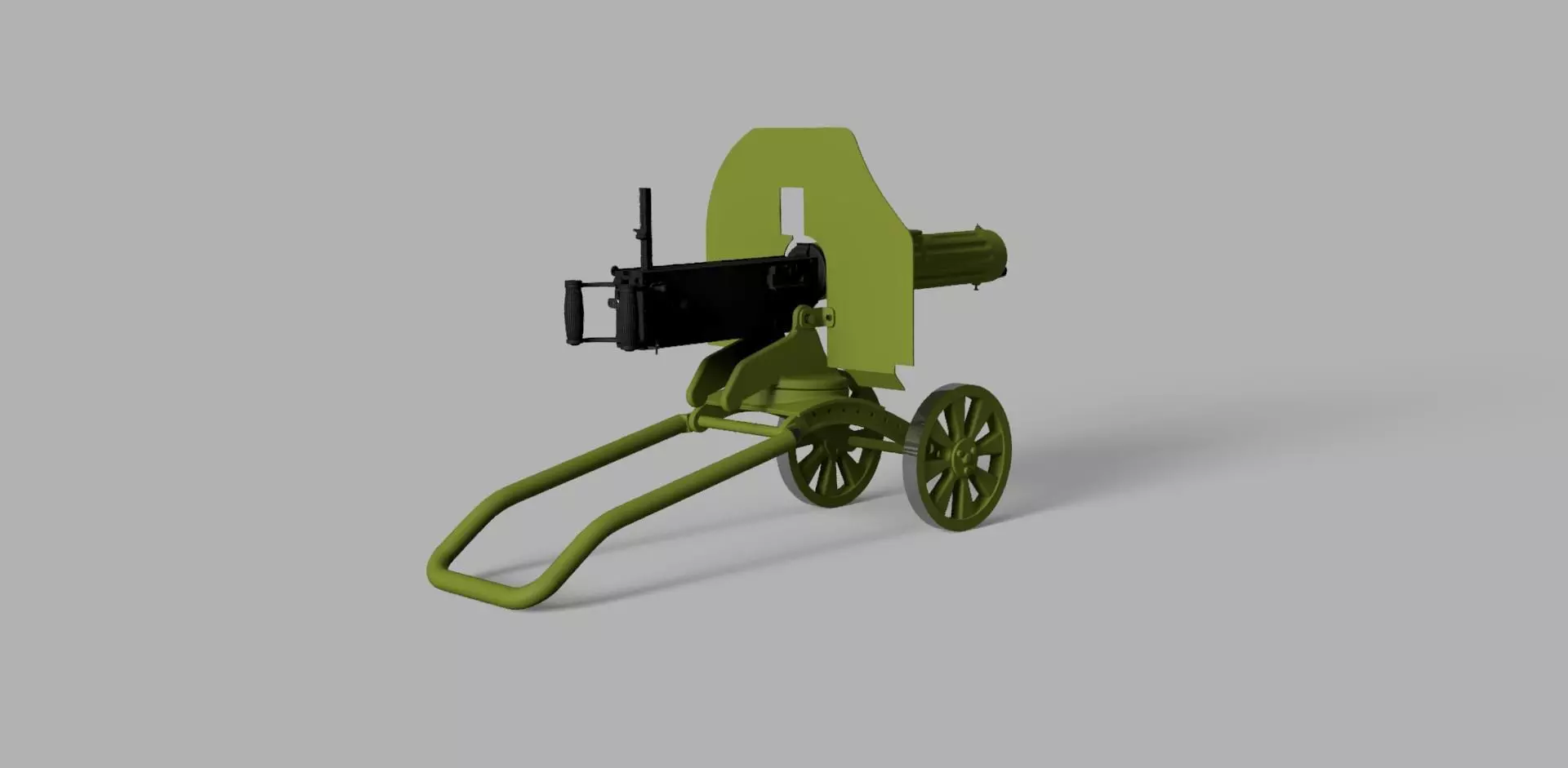 Maxim M1910 machine gun scale model 3D print model_0