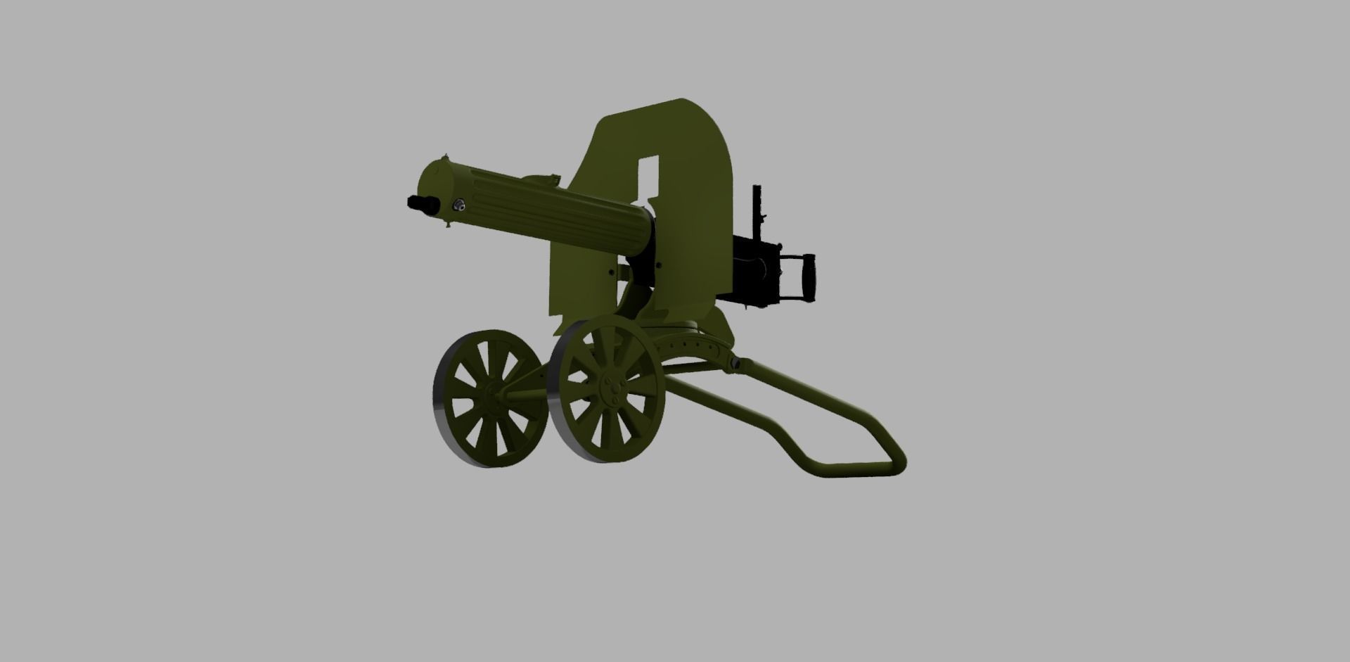 Maxim M1910 machine gun scale model 3D print model_1