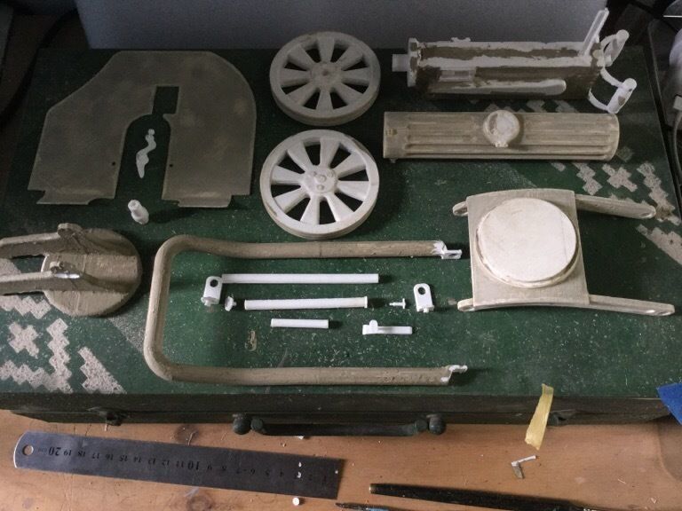 Maxim M1910 machine gun scale model 3D print model_2