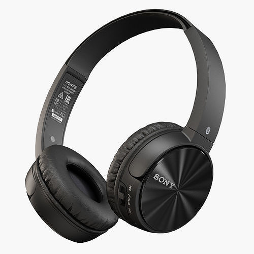 Sony MDR-ZX330BT headphones Low-poly 3D model