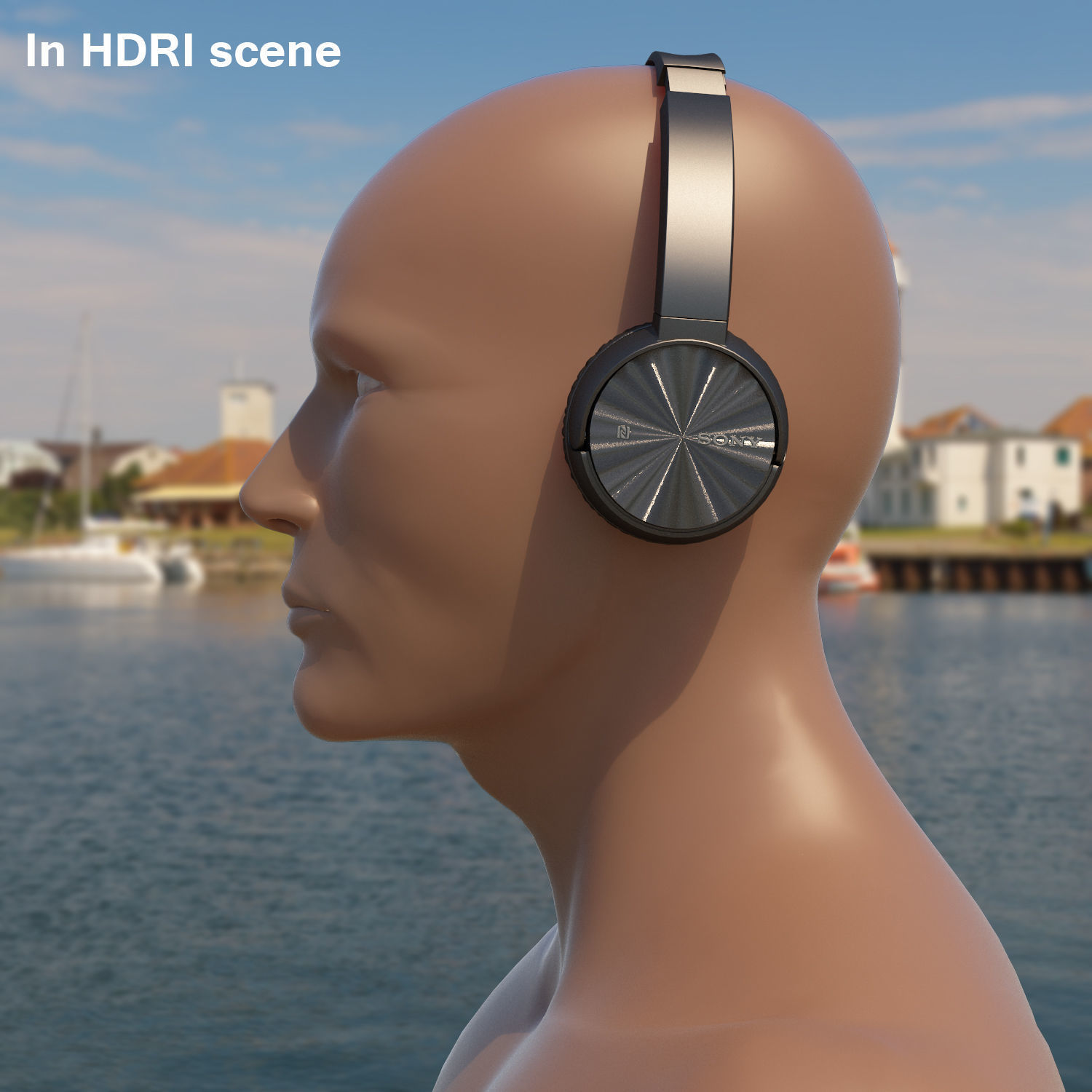 Sony MDR-ZX330BT headphones Low-poly 3D model_18