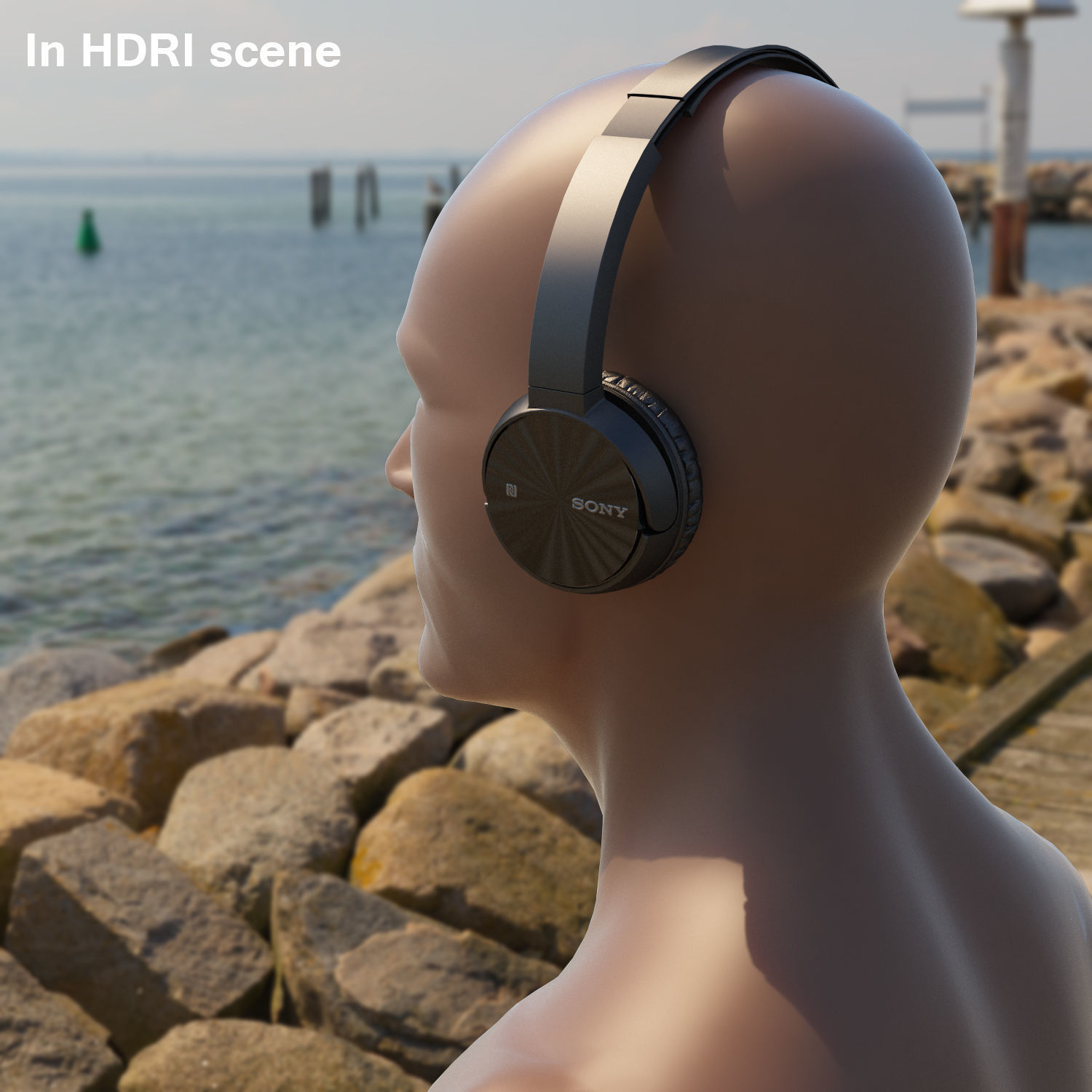 Sony MDR-ZX330BT headphones Low-poly 3D model_20