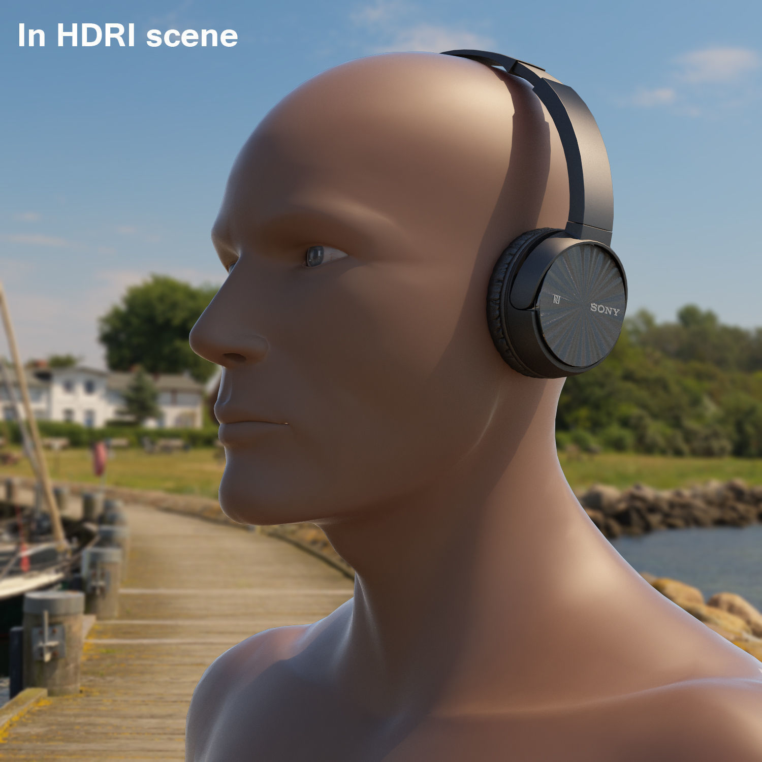 Sony MDR-ZX330BT headphones Low-poly 3D model_17