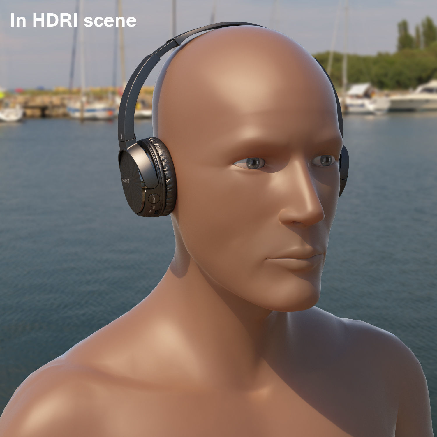 Sony MDR-ZX330BT headphones Low-poly 3D model_21