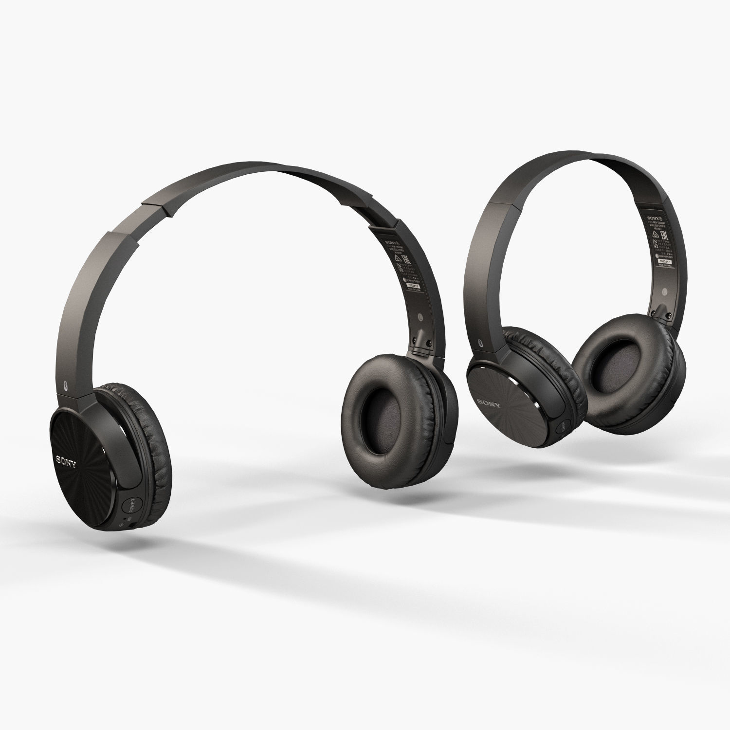 Sony MDR-ZX330BT headphones Low-poly 3D model_15