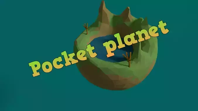 low poly pocket planet