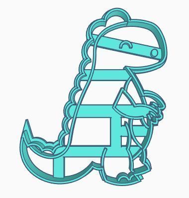 Dino Cookie Cutter Set 3D print model_2