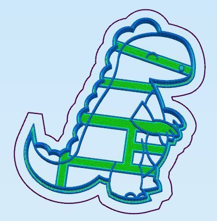 Dino Cookie Cutter Set 3D print model_11