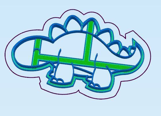 Dino Cookie Cutter Set 3D print model_7