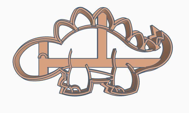 Dino Cookie Cutter Set 3D print model_4