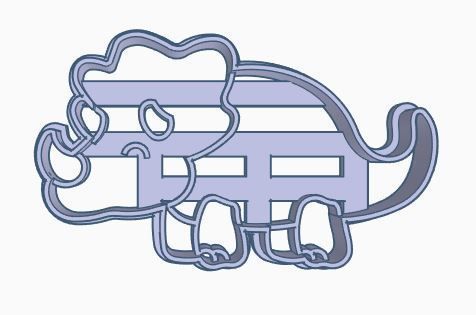 Dino Cookie Cutter Set 3D print model_5