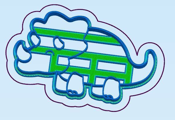 Dino Cookie Cutter Set 3D print model_9