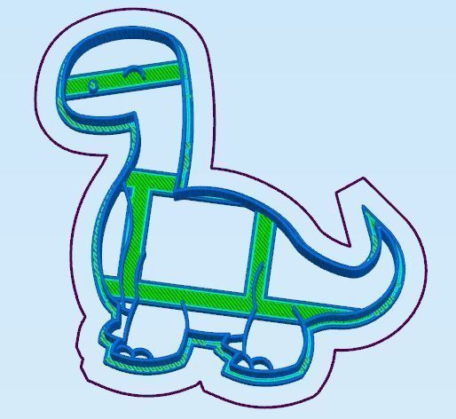 Dino Cookie Cutter Set 3D print model_12
