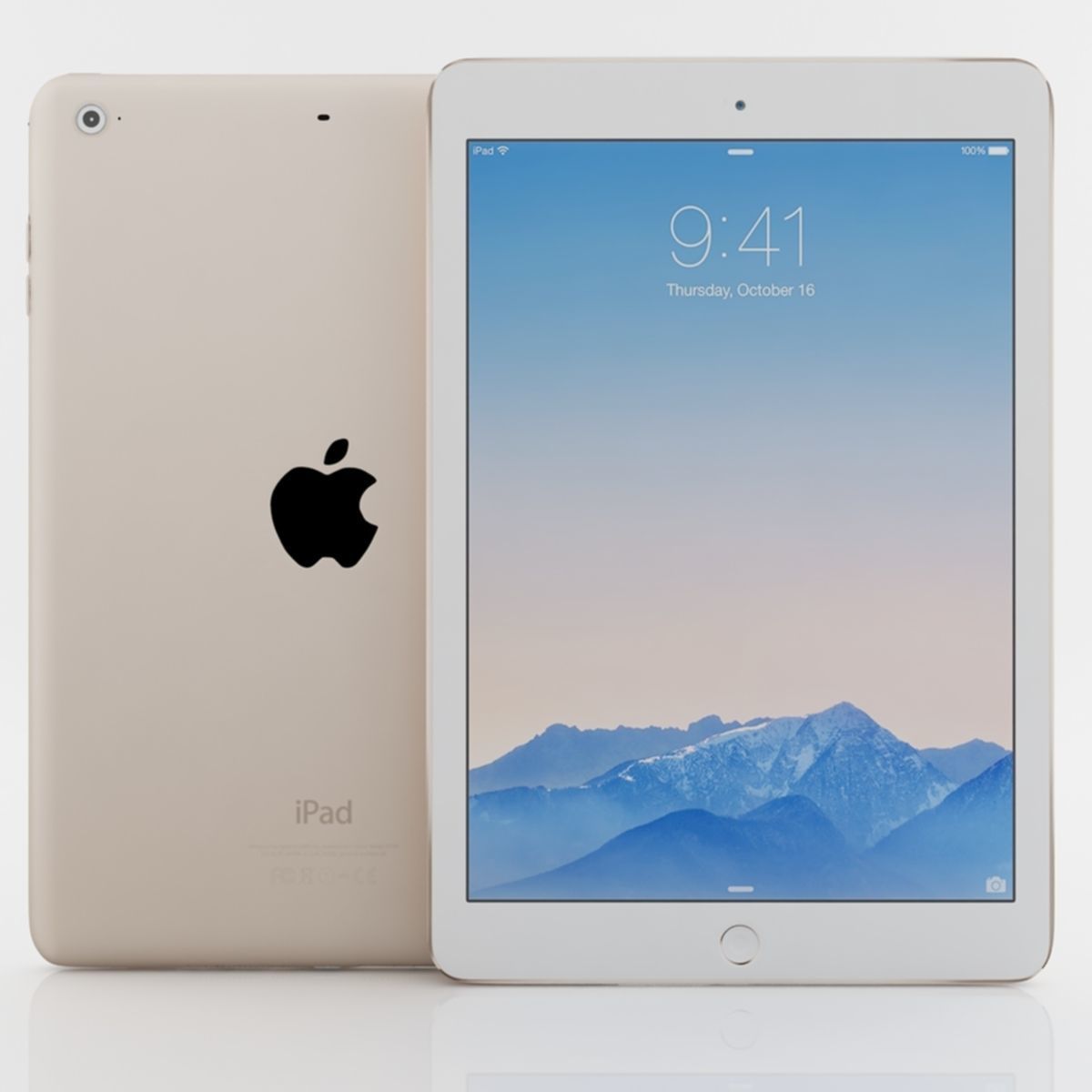Apple iPad Air 2 Gold 3D model_1