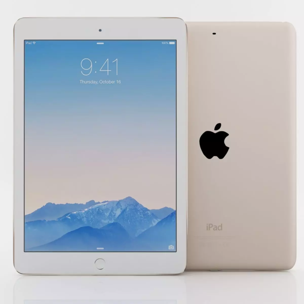 Apple iPad Air 2 Gold 3D model_0