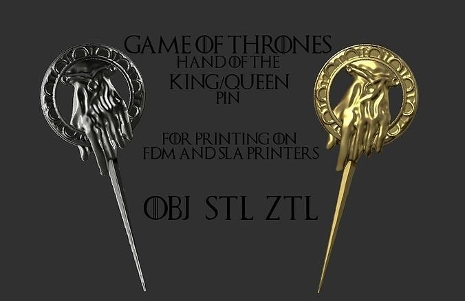 Game of Thrones Hand of the King  Pin 3D print model