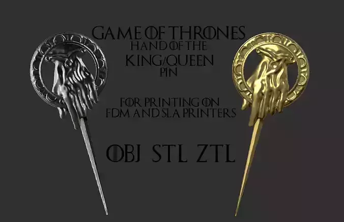 Game of Thrones Hand of the King  Pin 3D print model