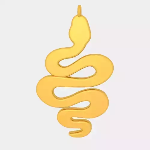 Snake Pendant 3D Printed Model 3D print model