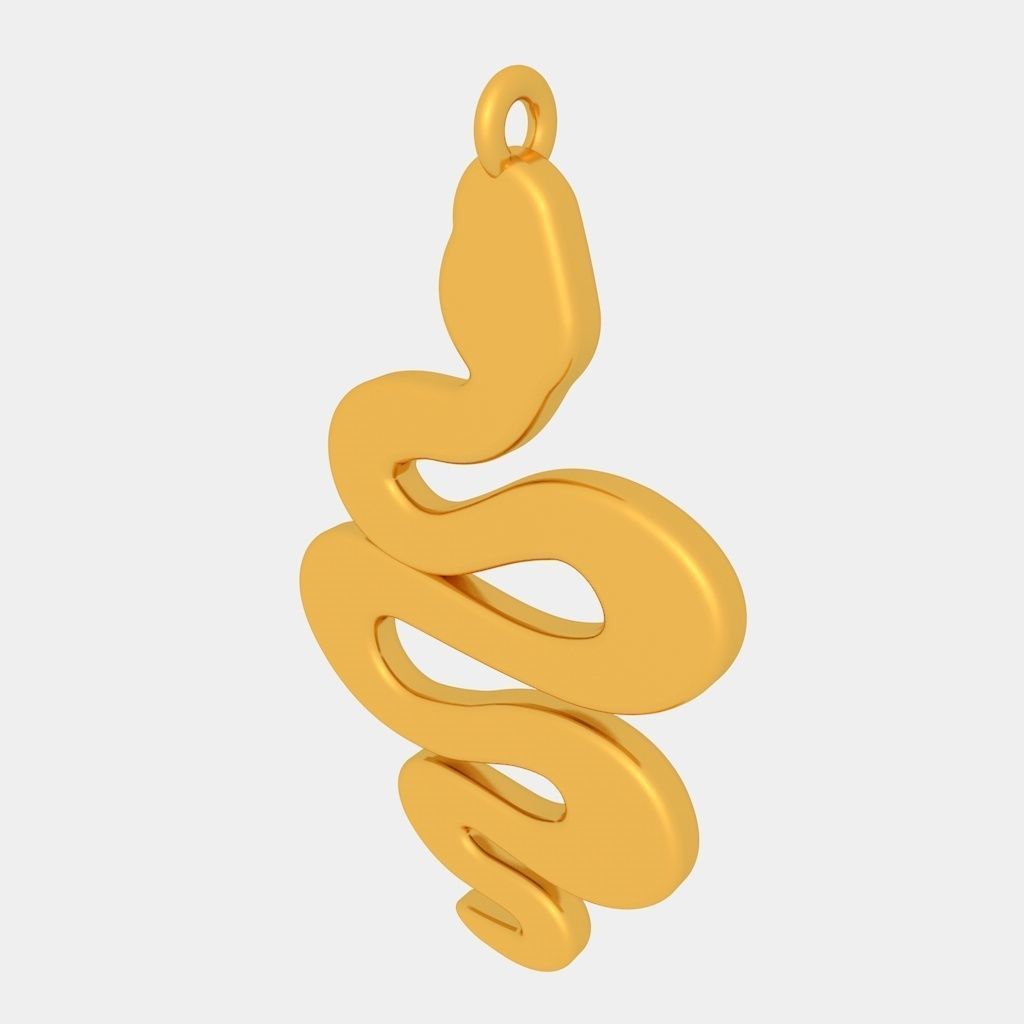 Snake Pendant 3D Printed Model 3D print model_1