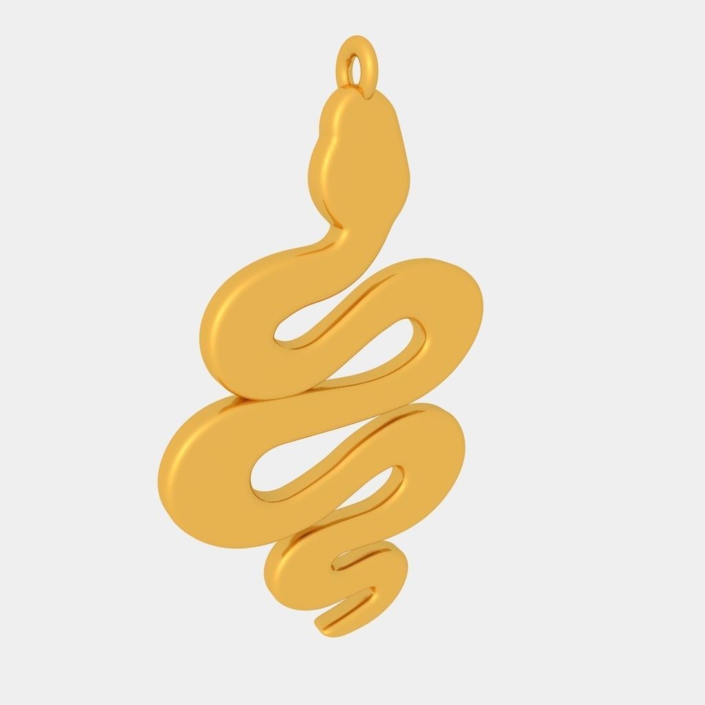 Snake Pendant 3D Printed Model 3D print model_2