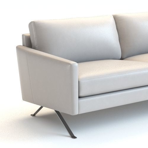West Elm - Angled Arm Leather Sofa 3D model_7