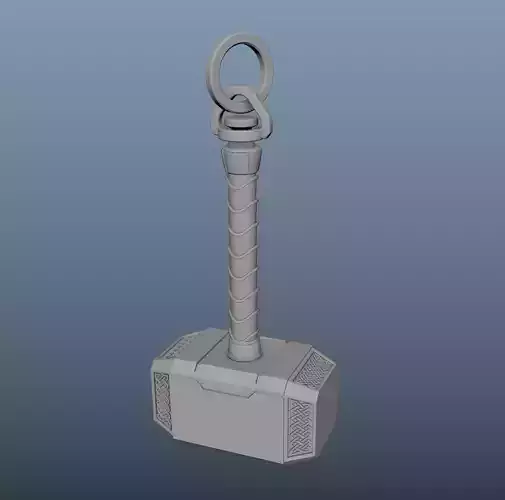 Mjolnir Hammer of Thor Free 3D print model