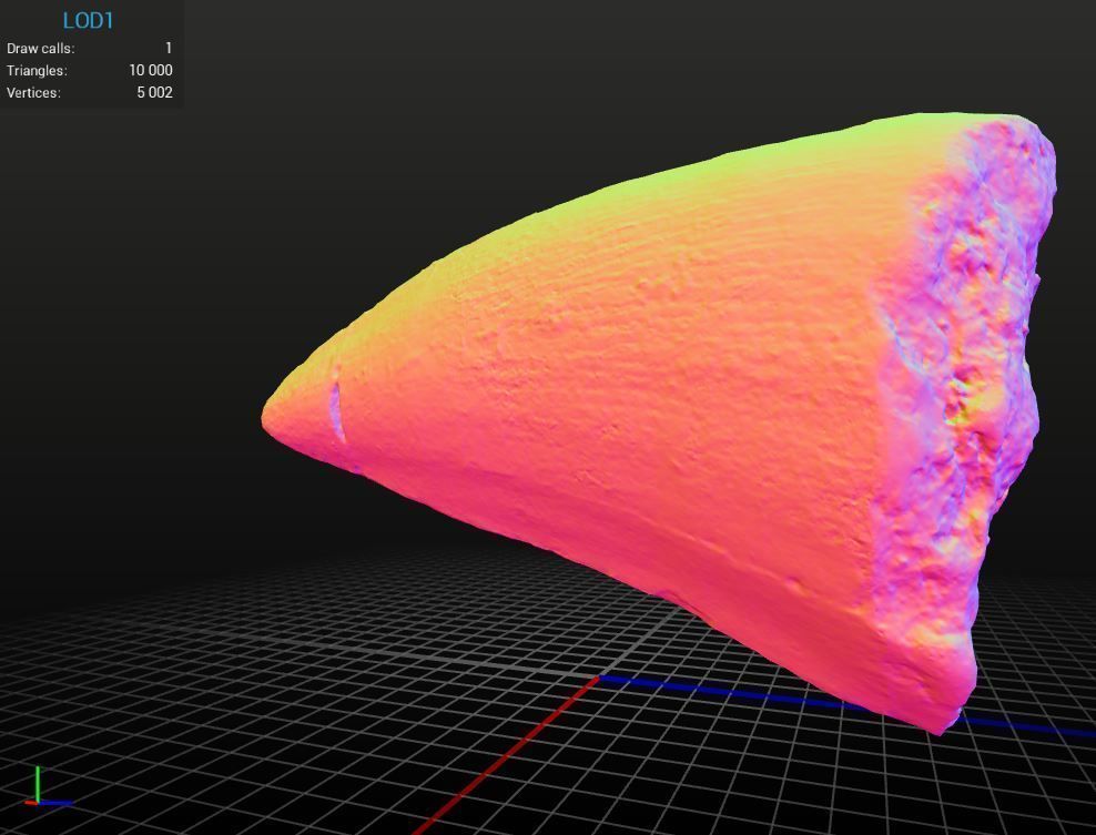 Realistic - Mosasaur Dinosaur Tooth Low-poly 3D model_5