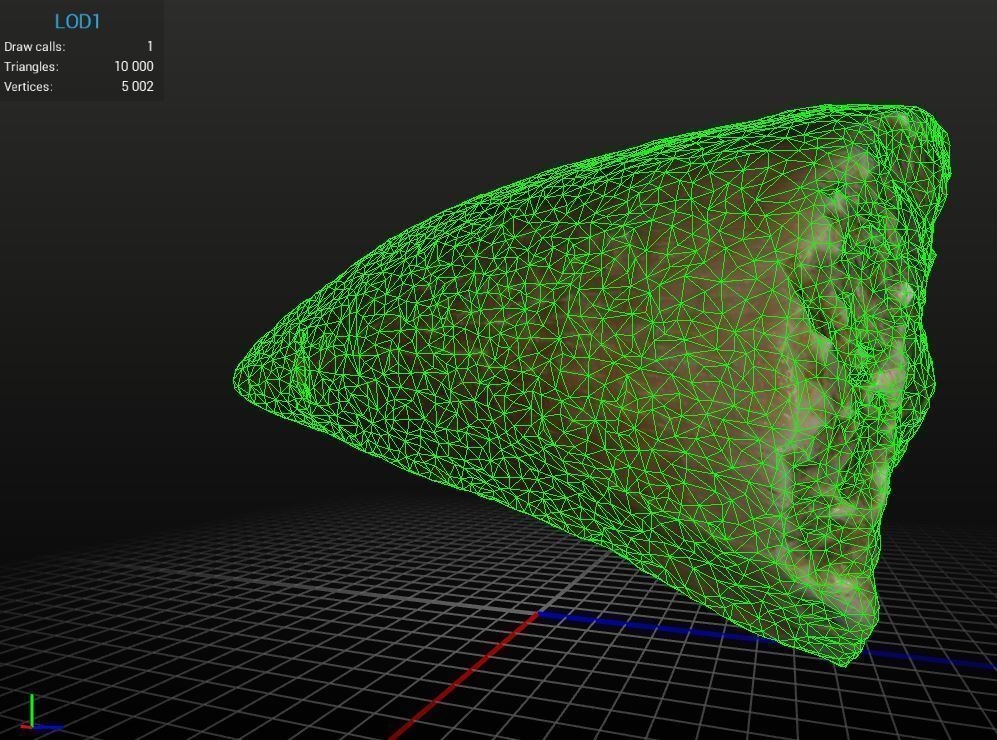 Realistic - Mosasaur Dinosaur Tooth Low-poly 3D model_6