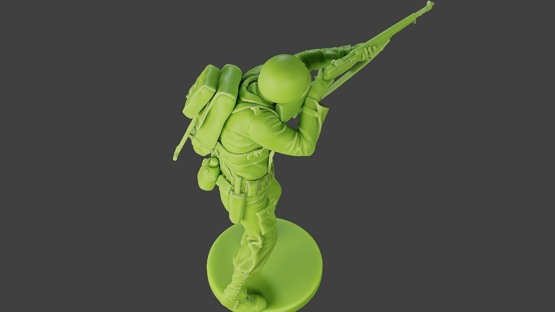 American soldier ww2 Shoot Stand A1 3D print model_22