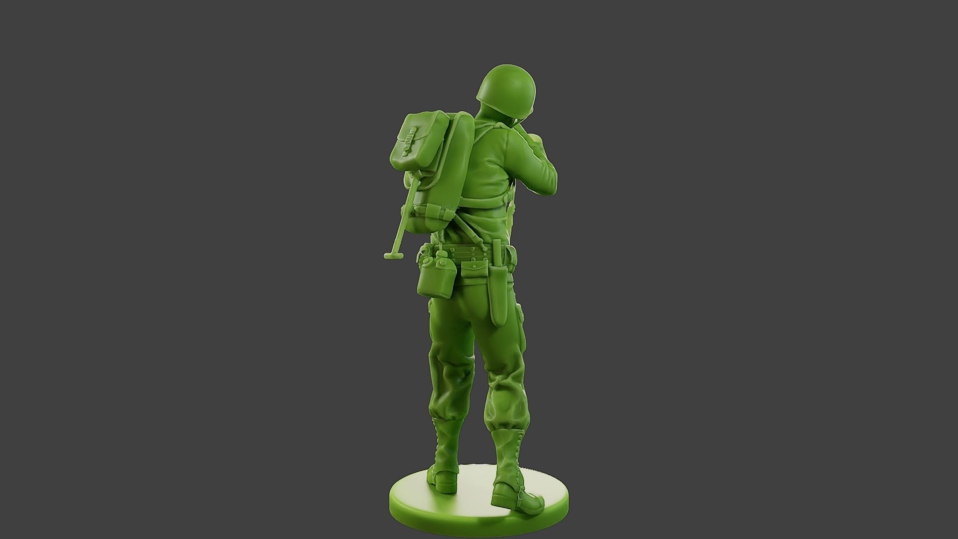 American soldier ww2 Shoot Stand A1 3D print model_6