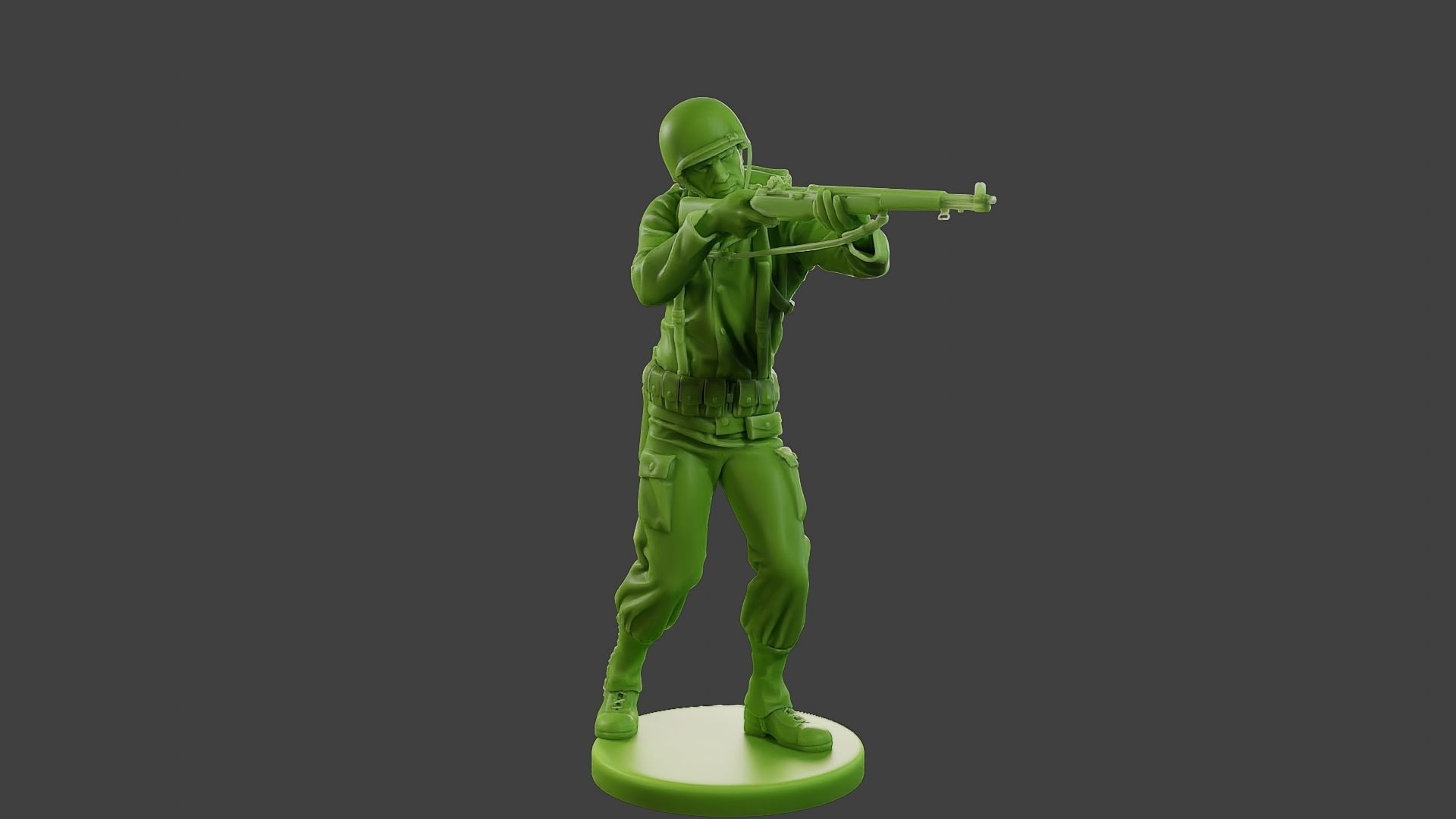American soldier ww2 Shoot Stand A1 3D print model_10